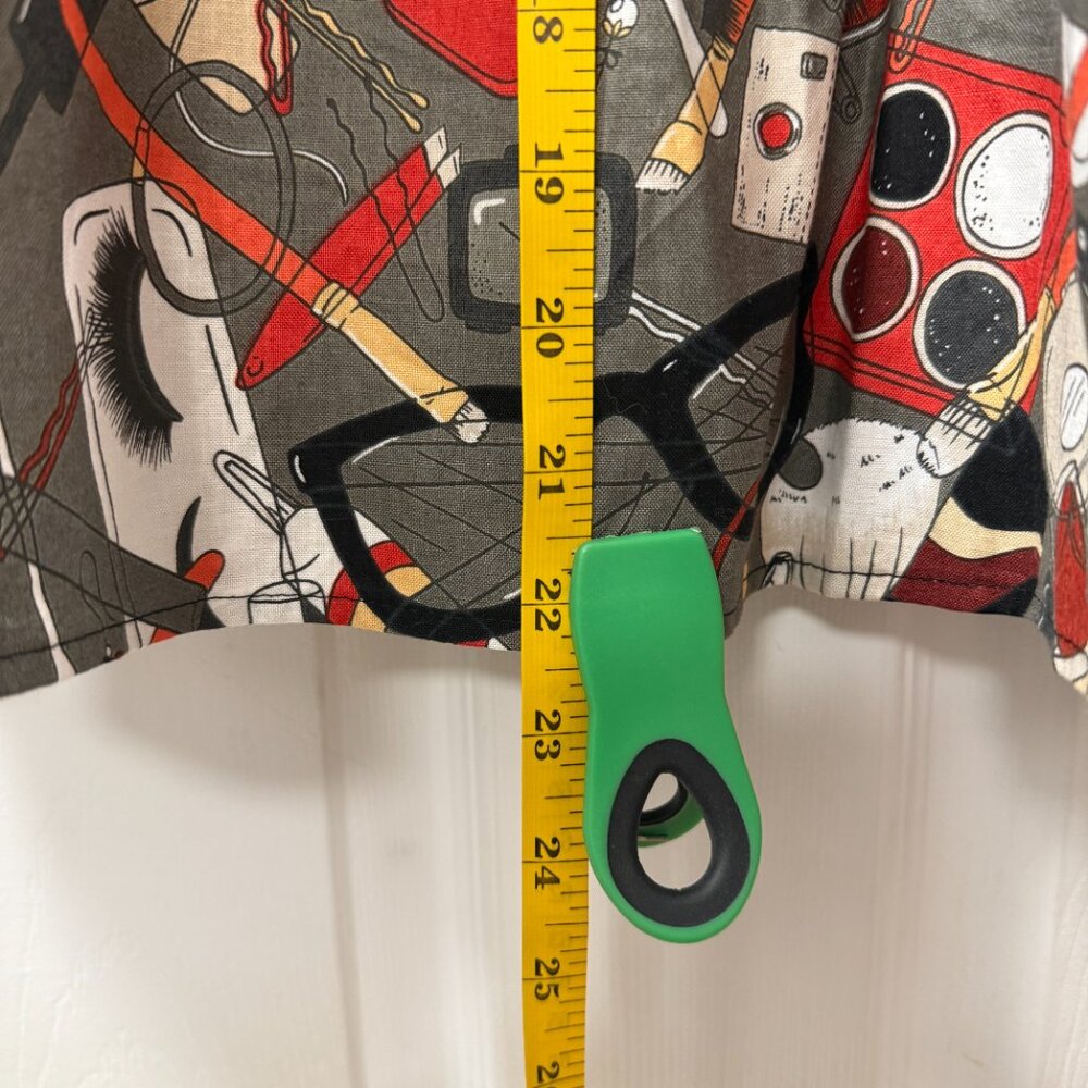 Retrolicious 3555 Purse Fillers A-Line Skirt 100% cotton with pockets size SMALL - Picture 4 of 12